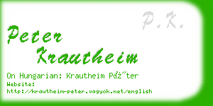 peter krautheim business card